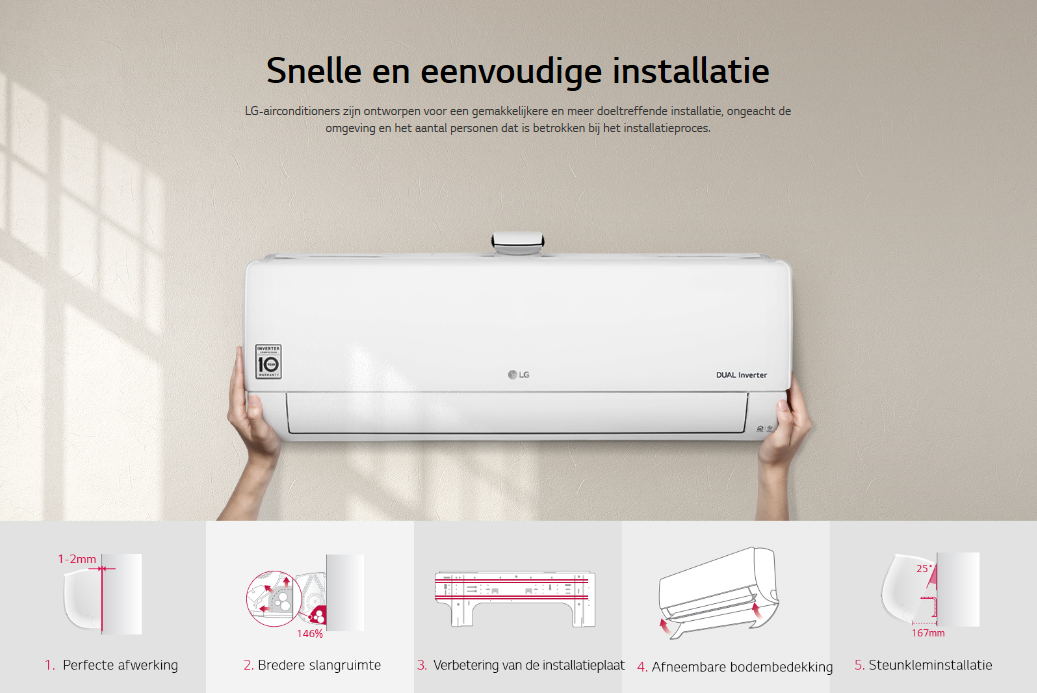 LG Dualcool airconditioner met luchtreiniger